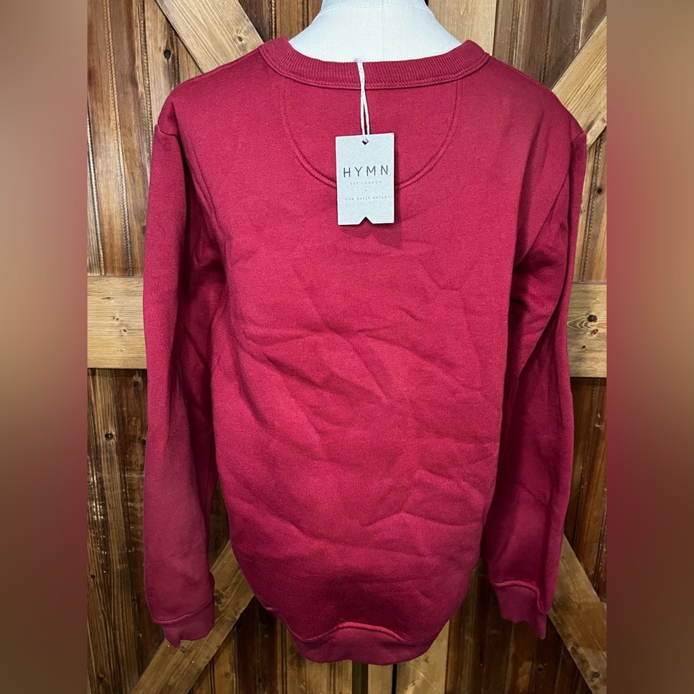 HYMN EST. London NWT Unisex Sweatshirt with Graphic Print on Front Size Medium - Picture 2 of 5